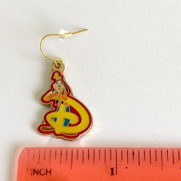 Vintage Disney Goofy Earrings Fab 5 Dog Disneyana Signed Charm Gold Plated - Picture 8 of 9